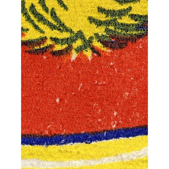 Vintage Caldwell 70's Red Blue Poodle Pup BathTowel Bathroom Decor 53 x 30 - Picture 8 of 12